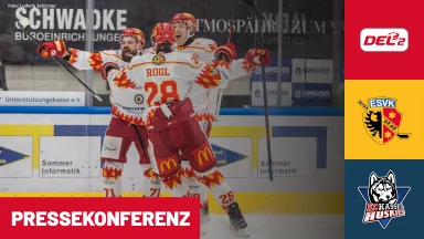 DEL2: ESV Kaufbeuren vs. EC Kassel Huskies | Pressekonferenz