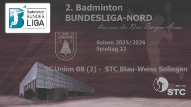 2. Badminton BL-NORD: SC Union 08 LH (2) - STC Blau-Weiss Solingen - Court 1