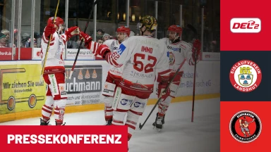 DEL2: EV Landshut vs. Eispiraten Crimmitschau | Pressekonferenz