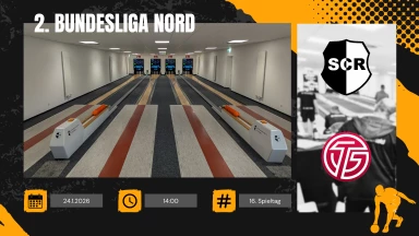 SC Reckenfeld 1 vs. TG Herford 1 - 2. Bundesliga Kegeln (Schere)