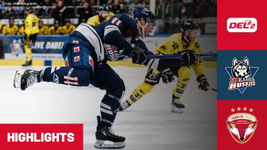 DEL2: EC Kassel Huskies vs. Lausitzer Füchse I Highlights