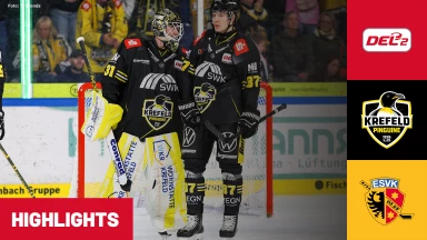 DEL2: Krefeld Pinguine vs. ESV Kaufbeuren I Highlights