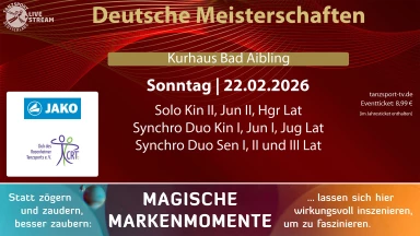 Deutsche Meisterschaft Solo / Synchro Duo Lat. am 22.02.2026 in Bad Aibling