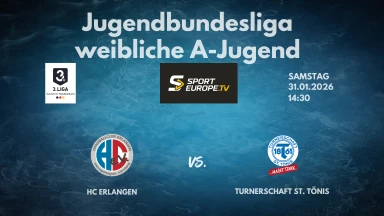 JBLH wA Pokalrunde B: HC Erlangen vs. Turnerschaft ST- Tönis 1861 e.V.