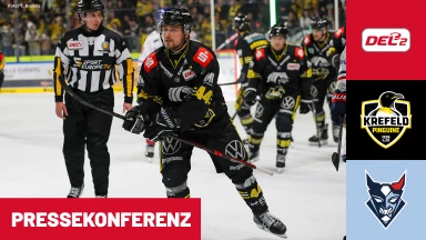 DEL2: Krefeld Pinguine vs. Blue Devils Weiden I Pressekonferenz