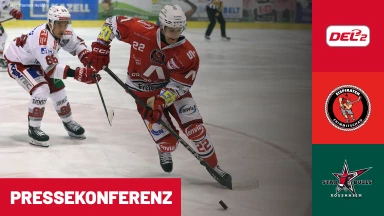 DEL2: Eispiraten Crimmitschau vs. Starbulls Rosenheim I Pressekonferenz