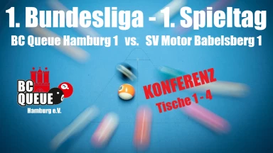 1. Pool Billard Bundesliga - K1-4 - BC Queue Hamburg 1 vs. SV Motor Babelsberg 1