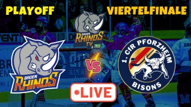 PLAYOFF Baden Rhinos VS Pforzheim Bisons „Viertelfinale Spiel 1“