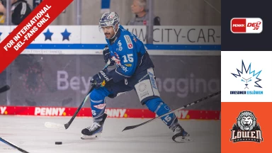 For international fans only - DEL: Dresdner Eislöwen vs. Löwen Frankfurt
