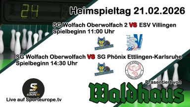 SG Wolfach Oberwolfach - SG Phönix Etllingen Karlsruhe  SG 2 - ESV Villingen 2