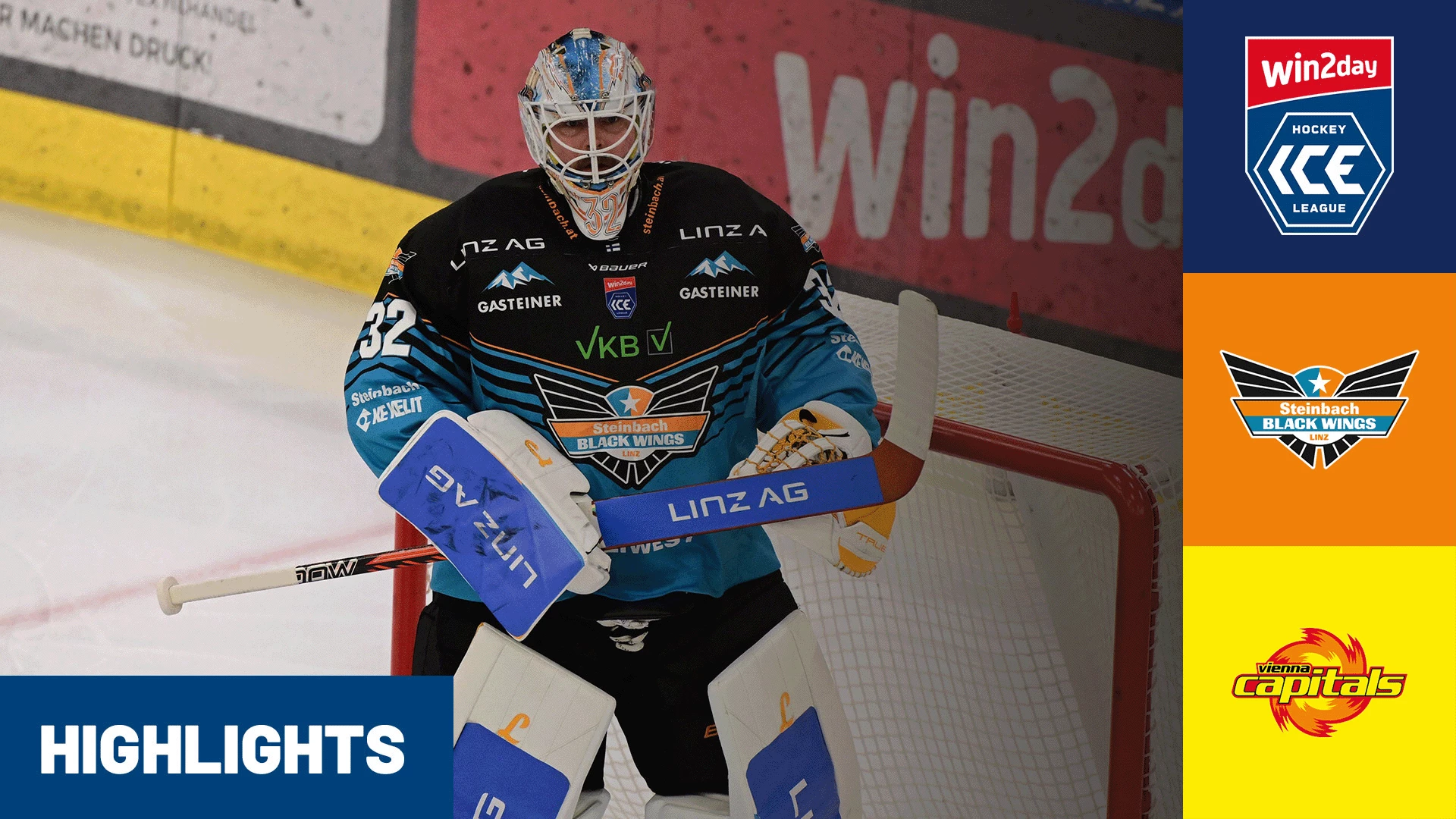 win2day ICE Hockey League: Steinbach Black Wings Linz vs. Vienna Capitals | Highlights