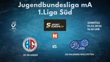 JBLH mA 1. Liga Süd: HC Erlangen vs. JSG Balingen-Weilstetten