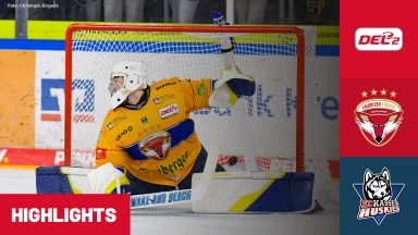DEL2: Lausitzer Füchse vs. EC Kassel Huskies I Highlights