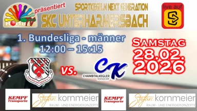 1. Bundesliga Männer : SKC Unterharmersbach I - SKK Chambtalkegler Raindorf I