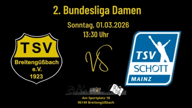 2. Bundesliga 120 Damen: TSV Breitengüßbach - TSV Schott Mainz