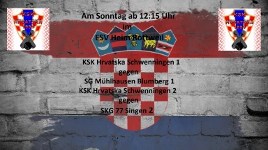 Spieltag 14 im ESV Heim Rottweil