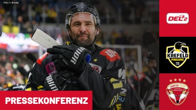DEL2: Krefeld Pinguine vs. Lausitzer Füchse | Pressekonferenz