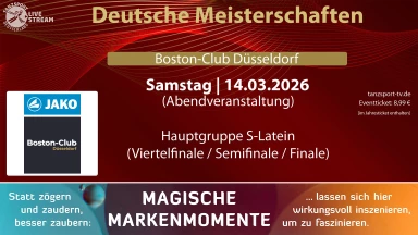 Deutsche Meisterschaften Latein 2026 - Samstag Abendveranstaltung