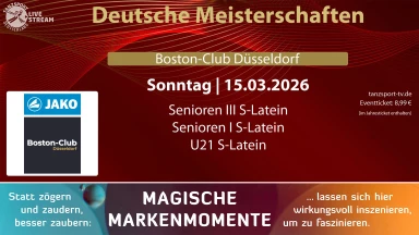 Deutsche Meisterschaften Latein 2026 - Sonntag