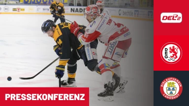 DEL2 Pre-Playoffs: Lausitzer Füchse vs. Eispiraten Crimmitschau - Spiel 1 | Pressekonferenz