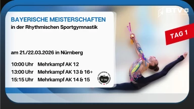 Bayerische Meisterschaften 2026 - Rhythmische Sportgymnastik | Samstag