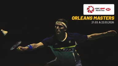 Court 1 - Orleans Masters Badminton 2026 - Halbfinale Session 2