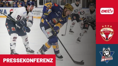 DEL2 Viertelfinale: Lausitzer Füchse vs. EC Kassel Huskies | Pressekonferenz