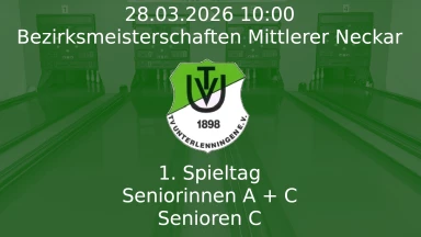 BzM Seniorinnen A + C / Senioren C (1. Spieltag)