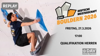 Qualifikation Herren - Deutsche Meisterschaft Bouldern 2026 live aus Pfungstadt