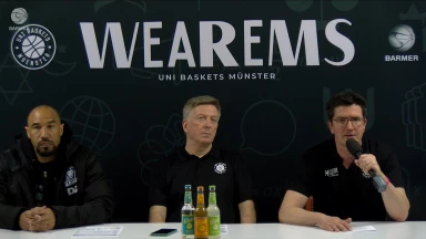 Pressekonferenz: Uni Baskets Münster vs. PS Karlsruhe LIONS