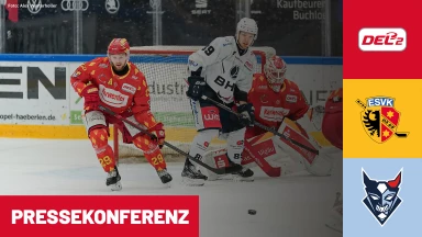 DEL2 Playdowns: ESV Kaufbeuren vs. Blue Devils Weiden - Spiel 2 | Pressekonferenz
