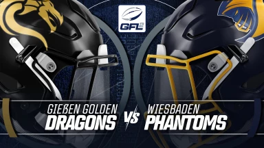 GFL2: Gießen Golden Dragons vs. Wiesbaden Phantoms