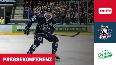 DEL2 Halbfinale: EC Kassel Huskies vs. Bietigheim Steelers - Spiel 1 I Pressekonferenz