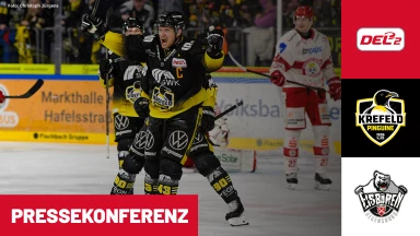 DEL2 Halbfinale: Krefeld Pinguine vs. Eisbären Regensburg - Spiel 3 I Pressekonferenz