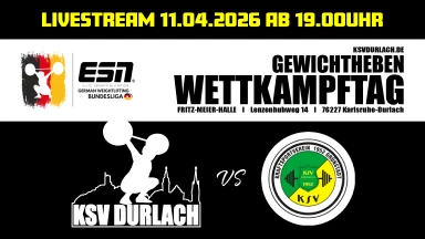 1. ESN Bundesliga Gewichtheben 25/26: KSV Durlach - KSV Grünstadt