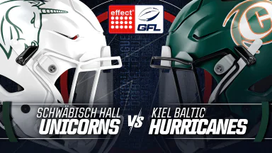 effect® ENERGY GFL: Schwäbisch Hall Unicorns vs. Kiel Baltic Hurricanes