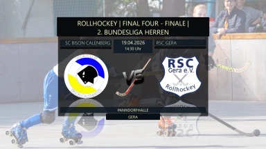 Rollhockey SC BISON CALENBERG versus RSC GERA
