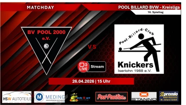 BV Pool 2000 III vs. Knickers Iserlohn I | Tisch 4