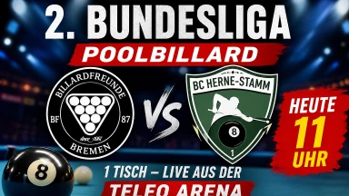 2. Bundesliga Pool Billardfreunde Bremen vs BC Herne-Stamm 1 live Tisch 4