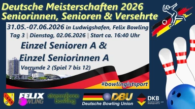 DM Senioren 2026 - Senioren A/Seniorinnen A (Vorrunde 2) | Bahn 17-22