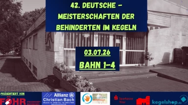 42. DM 2026 im Sportkegeln für Behinderte in Trier
