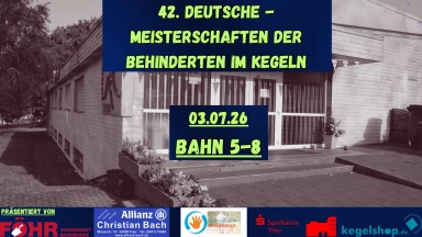 42. DM 2026 im Sportkegeln für Behinderte in Trier