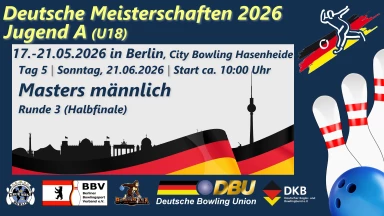 DM Jugend A (U18) – Masters männlich Runde 3 (Halbfinale, Bahn 11-14)