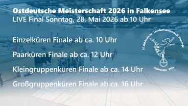 Ostdeutsche Meisterschaft 2026 - Finale am Sonntag