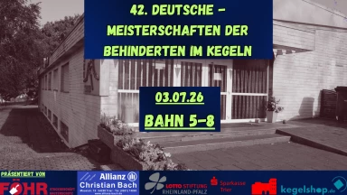42. DM 2026 im Sportkegeln für Behinderte in Trier (5-8)