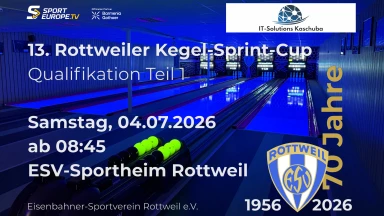 13. Rottweiler Kegel-Sprint-Cup 2026 - Quali Teil 1