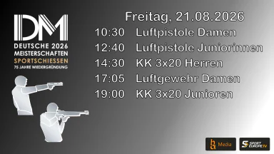 Deutsche Meisterschaft Sportschießen - Tag 1 - 21.08.2026