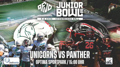 Junior Bowl 2026: Schwäbisch Hall Unicorns vs. Düsseldorf Panther