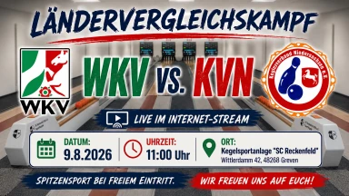 Ländervergleich 2026 WKV-KVN (Sportkegeln Schere)